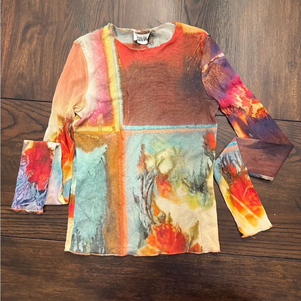 Jean Paul Gaultier Printed Mesh Shirt